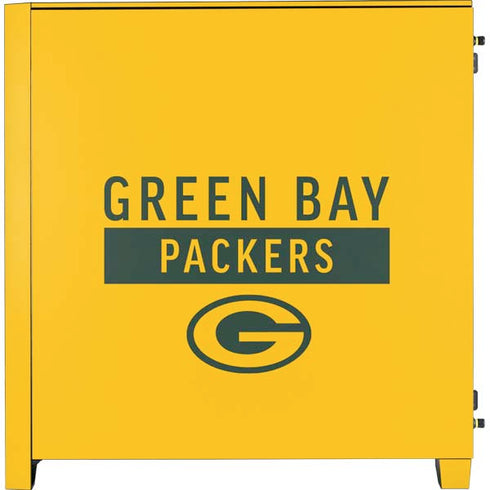 NFL Green Bay Packers Yellow Performance Series Corsair 4000D Tempered Glass Mid-Tower ATX Case Skin