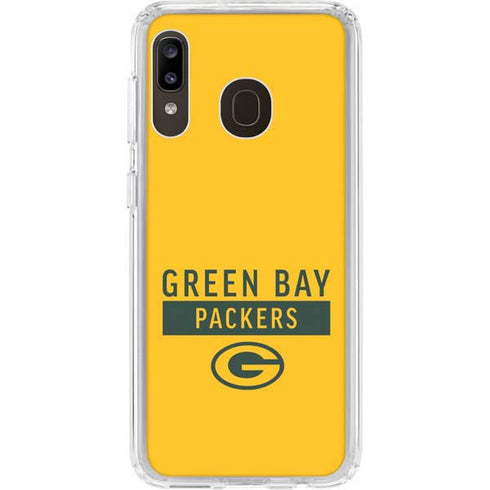 NFL Green Bay Packers Yellow Performance Series Galaxy A20 Clear Case