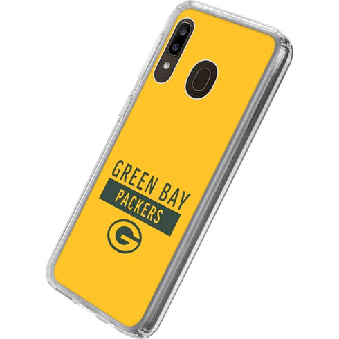 NFL Green Bay Packers Yellow Performance Series Galaxy A20 Clear Case