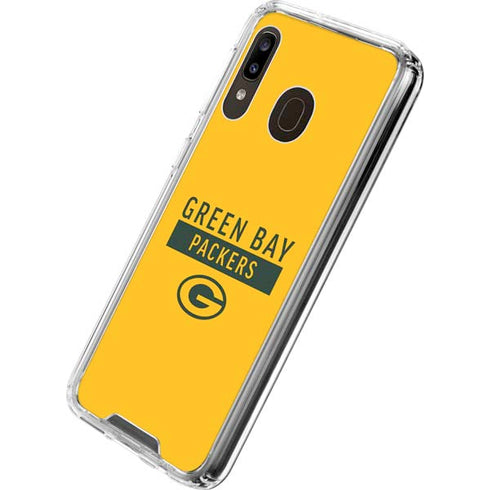 NFL Green Bay Packers Yellow Performance Series Galaxy A30 Clear Case