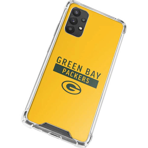 NFL Green Bay Packers Yellow Performance Series Galaxy A32 5G Clear Case