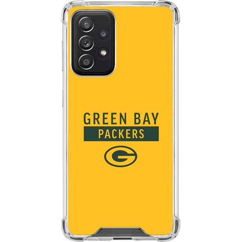NFL Green Bay Packers Yellow Performance Series Galaxy A52 5G Clear Case