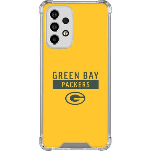 NFL Green Bay Packers Yellow Performance Series Galaxy A53 5G Clear Case