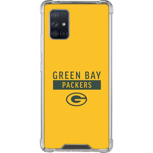 NFL Green Bay Packers Yellow Performance Series Galaxy A71 5G Clear Case