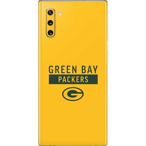 NFL Green Bay Packers Yellow Performance Series Galaxy Note 10 Skin