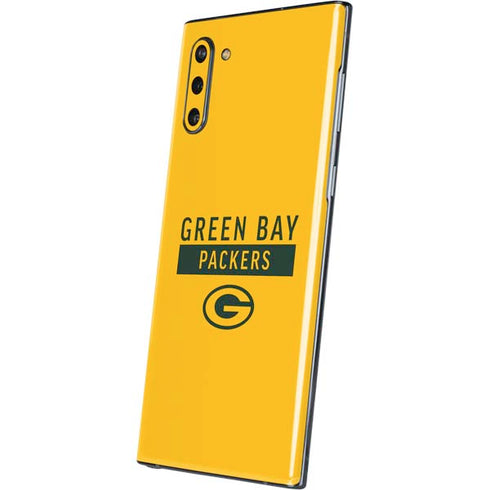 NFL Green Bay Packers Yellow Performance Series Galaxy Note 10 Skin