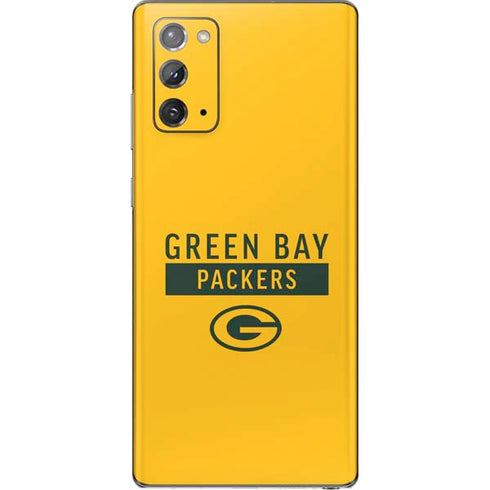 NFL Green Bay Packers Yellow Performance Series Galaxy Note20 5G Skin