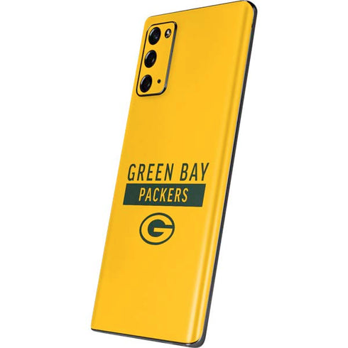NFL Green Bay Packers Yellow Performance Series Galaxy Note20 5G Skin