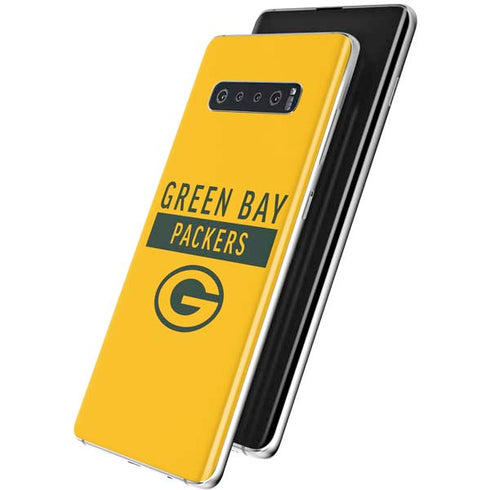 NFL Green Bay Packers Yellow Performance Series Galaxy S10 Plus Skin
