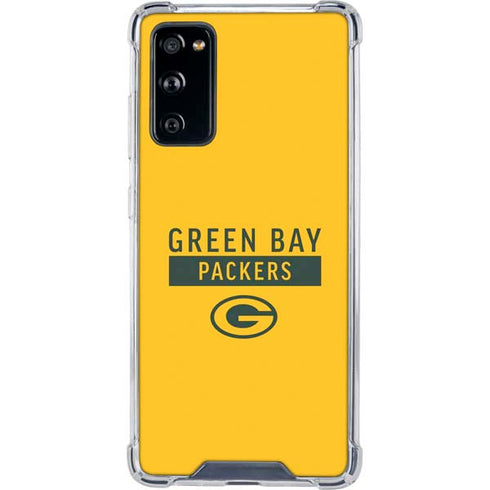 NFL Green Bay Packers Yellow Performance Series Galaxy S20 FE Clear Case