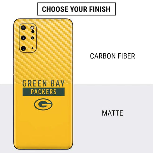 NFL Green Bay Packers Yellow Performance Series Galaxy S20 Plus Skin