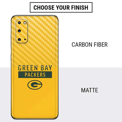 NFL Green Bay Packers Yellow Performance Series Galaxy S20 Skin