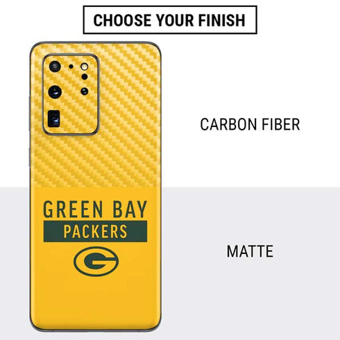 NFL Green Bay Packers Yellow Performance Series Galaxy S20 Ultra 5G Skin