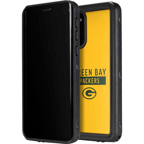 NFL Green Bay Packers Yellow Performance Series Galaxy S20 Waterproof Case