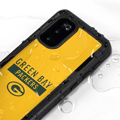 NFL Green Bay Packers Yellow Performance Series Galaxy S20 Waterproof Case