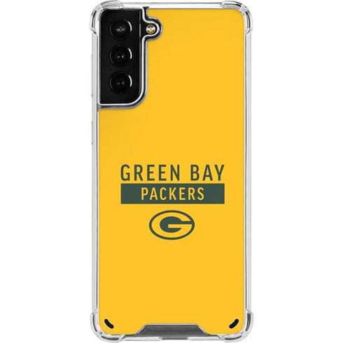 NFL Green Bay Packers Yellow Performance Series Galaxy S21 Plus 5G Clear Case