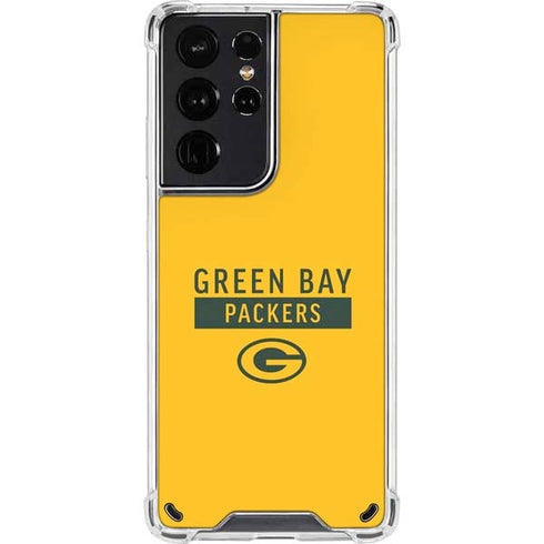 NFL Green Bay Packers Yellow Performance Series Galaxy S21 Ultra 5G Clear Case