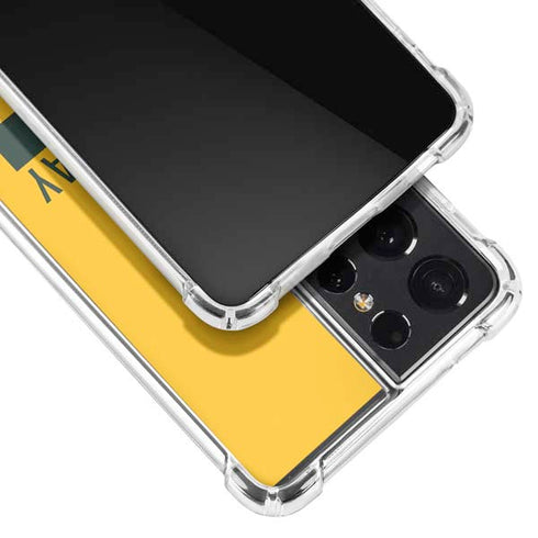 NFL Green Bay Packers Yellow Performance Series Galaxy S21 Ultra 5G Clear Case
