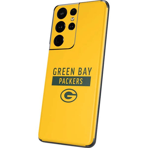NFL Green Bay Packers Yellow Performance Series Galaxy S21 Ultra 5G Skin