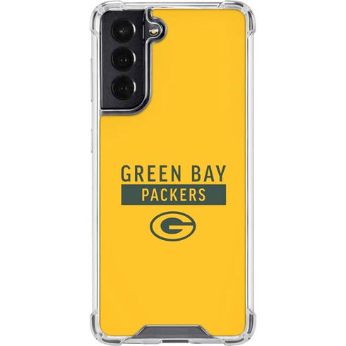 NFL Green Bay Packers Yellow Performance Series Galaxy S22 Clear Case