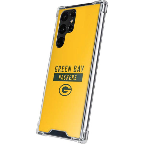 NFL Green Bay Packers Yellow Performance Series Galaxy S22 Ultra Clear Case