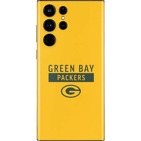 NFL Green Bay Packers Yellow Performance Series Galaxy S22 Ultra Skin