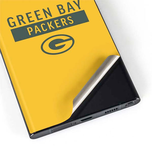 NFL Green Bay Packers Yellow Performance Series Galaxy S22 Ultra Skin