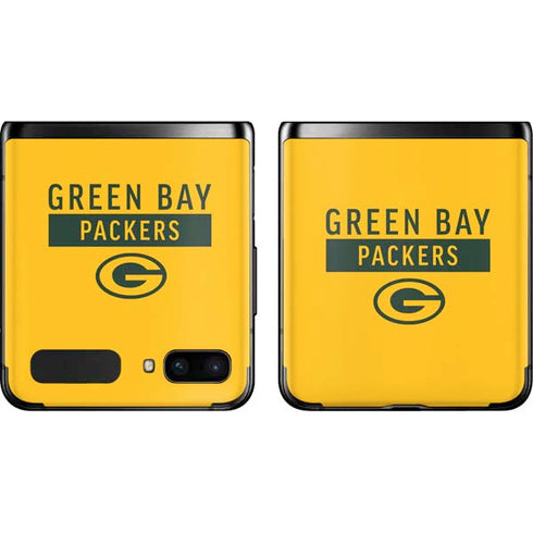 NFL Green Bay Packers Yellow Performance Series Galaxy Z Flip Skin