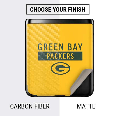 NFL Green Bay Packers Yellow Performance Series Galaxy Z Flip Skin
