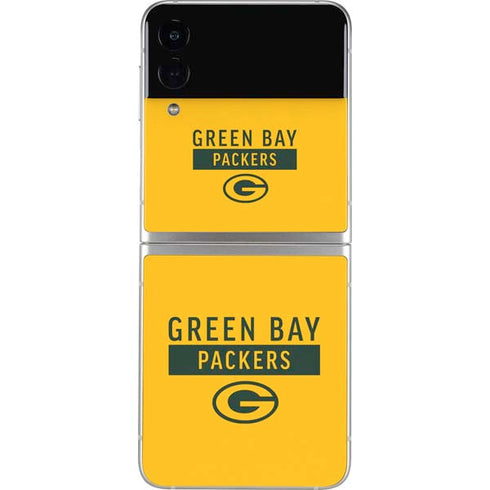 NFL Green Bay Packers Yellow Performance Series Galaxy Z Flip4 5G Skin