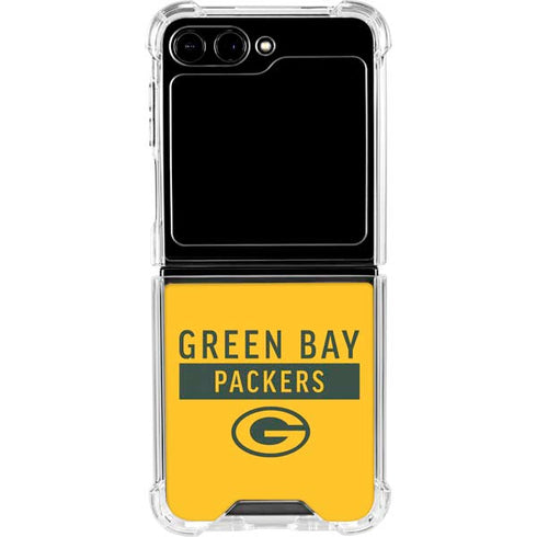 NFL Green Bay Packers Yellow Performance Series Galaxy Z Flip5 5G Clear Case