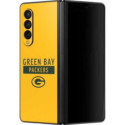 NFL Green Bay Packers Yellow Performance Series Galaxy Z Fold3 5G Skin