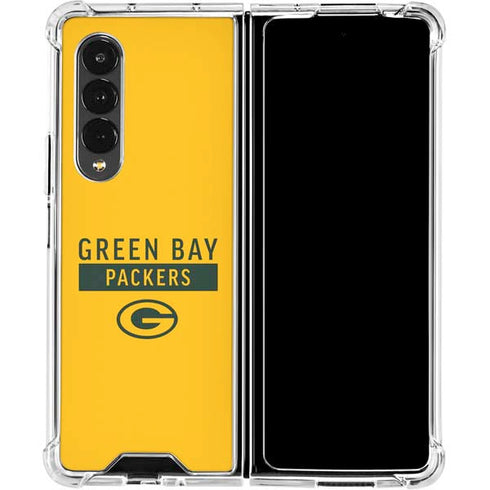 NFL Green Bay Packers Yellow Performance Series Galaxy Z Fold4 5G Clear Case