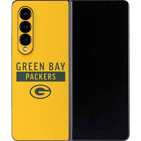 NFL Green Bay Packers Yellow Performance Series Galaxy Z Fold4 5G Skin