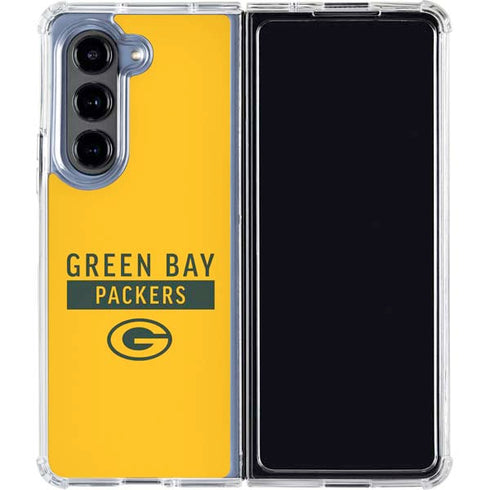 NFL Green Bay Packers Yellow Performance Series Galaxy Z Fold5 5G Clear Case