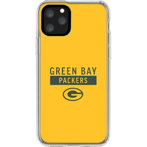 NFL Green Bay Packers Yellow Performance Series iPhone 11 Pro Clear Case