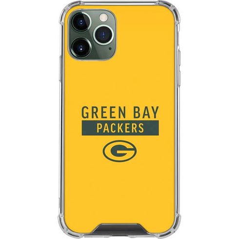 NFL Green Bay Packers Yellow Performance Series iPhone 11 Pro Max Clear Case