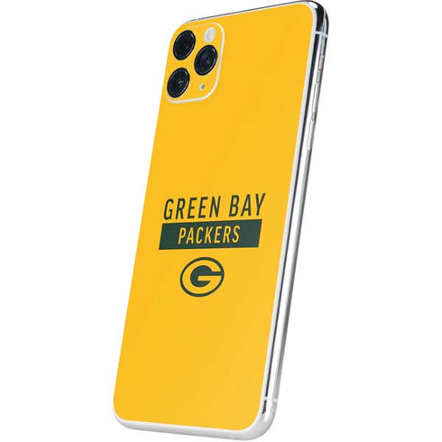 NFL Green Bay Packers Yellow Performance Series iPhone 11 Pro Max Skin