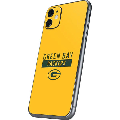 NFL Green Bay Packers Yellow Performance Series iPhone 11 Skin