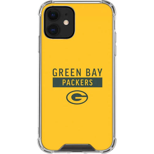 NFL Green Bay Packers Yellow Performance Series iPhone 12 Clear Case