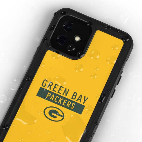 NFL Green Bay Packers Yellow Performance Series iPhone 12 Mini Waterproof Case