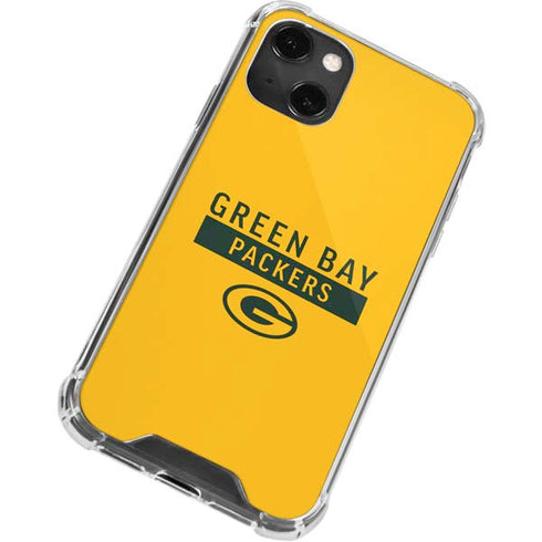 NFL Green Bay Packers Yellow Performance Series iPhone 14 Plus Clear Case