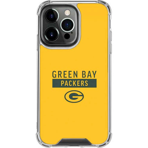 NFL Green Bay Packers Yellow Performance Series iPhone 15 Pro Clear Case