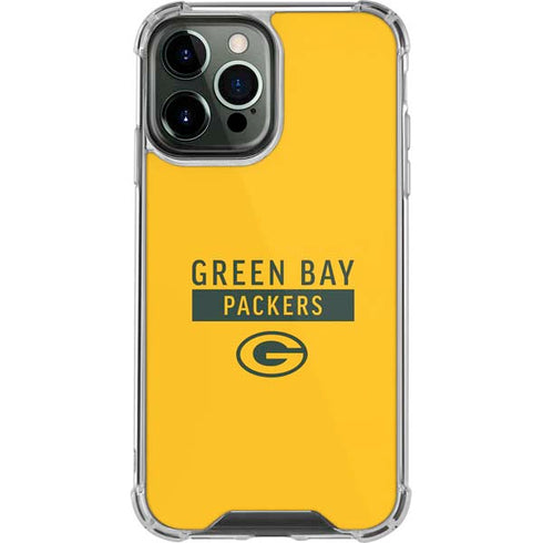 NFL Green Bay Packers Yellow Performance Series iPhone 14 Pro Max Clear Case