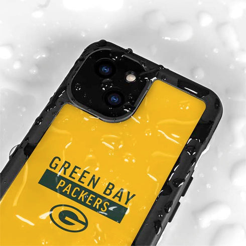 NFL Green Bay Packers Yellow Performance Series iPhone 15 Waterproof Case