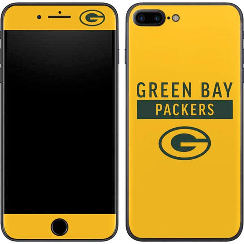 NFL Green Bay Packers Yellow Performance Series iPhone 8 Plus Skin