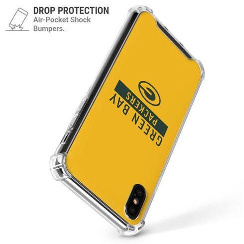 NFL Green Bay Packers Yellow Performance Series iPhone XS Max Clear Case
