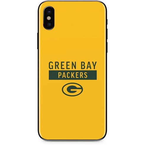 NFL Green Bay Packers Yellow Performance Series iPhone XS Max Skin
