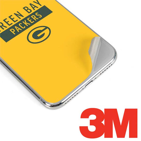 NFL Green Bay Packers Yellow Performance Series iPhone XS Max Skin