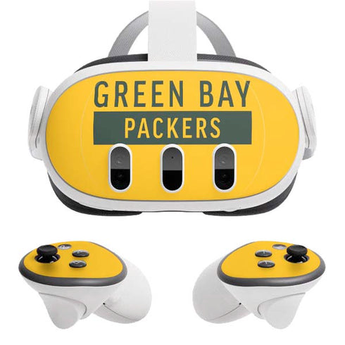 NFL Green Bay Packers Yellow Performance Series Meta Quest 3 Skin